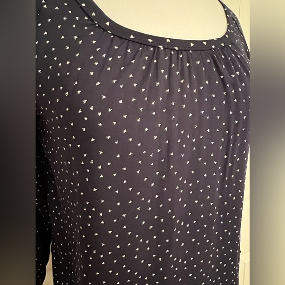 Loft XSP Navy blouse with white heart details - Picture 6 of 6